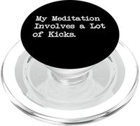 La mia meditazione coinvolge molti calci divertenti arti marziali PopSockets PopGrip per MagSafe