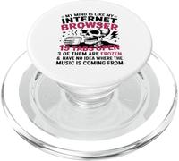 La Mia Mente È Come Il Mio Browser Internet Skeleton Coffee PopSockets PopGrip per MagSafe