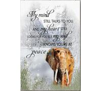 La mia mente e il mio cuore sentono ancora la tua mancanza, ma l'anima sa che sei in pace. Poster con animali da parete, regalo per amanti degli elefanti, natura, famiglia, madre, festa della