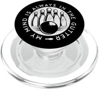 La mia mente è sempre nella grondaia Bowler divertente bowling PopSockets PopGrip per MagSafe