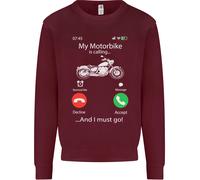 La Mia Moto Sta Chiamando Felpa Jumper Uomo Biker
