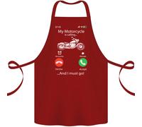 La Mia Moto Sta Chiamando Grembiule In Cotone Per Biker 100% Biologico