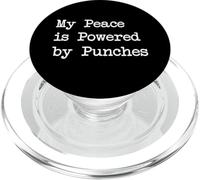 La mia pace è alimentata da Punches Funny Martial Arts PopSockets PopGrip per MagSafe