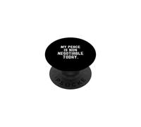 la mia pace non è negoziabile oggi Bold Mindful Reminder PopSockets PopGrip Adesivo