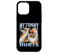 La mia pancia fa male a Funny Goose Meme Bootleg Y2K Graphic Custodia per iPhone 12 Pro Max