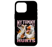 La mia pancia fa male a Funny Goose Meme Bootleg Y2K Graphic Custodia per iPhone 16 Pro Max