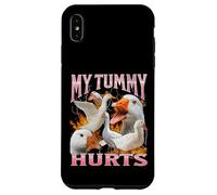 La mia pancia fa male a Funny Goose Meme Bootleg Y2K Graphic Custodia per iPhone XS Max