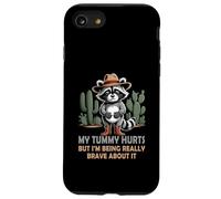 La mia pancia fa male ma sono davvero coraggioso Raccoon Cowboy Custodia per iPhone SE (2020) / 7/8