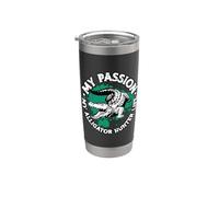 La mia passione Il mio cacciatore di alligatori caccia alla vita Cacciatore di alligatori Bicchiere termico in acciaio inox doppia parete