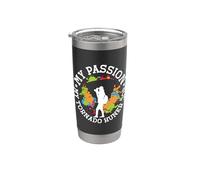 La mia passione Il mio cacciatore di tornado tempesta a caccia di tornado Hunter Bicchiere termico in acciaio inox doppia parete