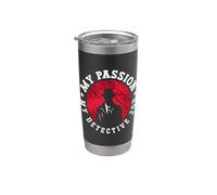 La mia passione Il mio lavoro da detective investigatore privato Detective Bicchiere termico in acciaio inox doppia parete