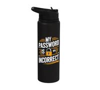 La mia password non è corretta - Divertente Cybersecurity IT Helpdesk Stainless Steel Insulated Water Bottle
