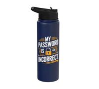 La mia password non è corretta - Divertente Cybersecurity IT Helpdesk Stainless Steel Insulated Water Bottle