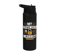La mia password non è corretta - Funny Cybersecurity Stainless Steel Insulated Water Bottle