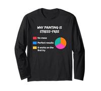 La mia Pittura è Senza Stress Sarcastico Sarcasmo Pittore Artista Maglia a Manica