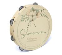 ''La mia prima comunione'' Tamburello Personalizzato con nome per Tambourine In Legno Idea Regalo Damigelle Sposi Bomboniere Segnatavoli Decorazioni Segnaposti Addio al nubilato