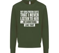 La Mia Ragazza Dice Che Non Ascolto Mai Maglione Divertente Uomo