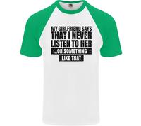 La Mia Ragazza Dice Che Non Sono Divertente Slogan Maglietta Baseball Uomo S/S