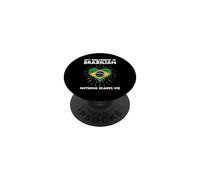 La mia ragazza è brasiliana niente mi spaventa - Brasile Cuore PopSockets PopGrip Adesivo
