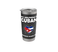 La mia ragazza è cubana nulla mi spaventa - Cuba Heart Bicchiere termico in acciaio inox doppia parete
