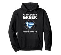 La mia Ragazza è Greca Niente Mi spaventa - Grecia Cuore Felpa con Cappuccio