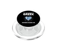 La mia ragazza è greca Niente mi spaventa - Grecia Cuore PopSockets PopGrip per MagSafe