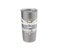 La mia ragazza è il mio angelo, mi guarda in memoria Bicchiere termico in acciaio inox doppia parete