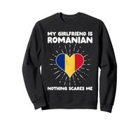 La mia Ragazza è rumena Nulla Mi spaventa - Romania Heart Felpa
