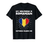 La mia Ragazza è rumena Nulla Mi spaventa - Romania Heart Maglietta