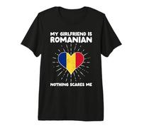 La mia Ragazza è rumena Nulla Mi spaventa - Romania Heart Maglietta Premium