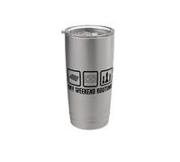 La mia routine del fine settimana Gioco da tavolo Bicchiere termico in acciaio inox doppia parete