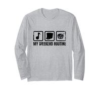 La mia Routine del fine Settimana Percussionista Side Drum Maglia a Manica