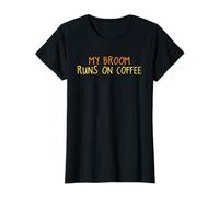 La mia Scopa corre sul caffè Halloween Strega Amante della Caffeina Maglietta