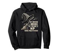 La mia Scopa Si è Rotta, così Sono diventata un'infermiera Divertente Halloween Felpa con Cappuccio