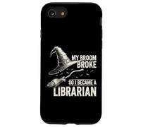 La mia scopa si è rotta, così sono diventato un bibliotecario Meme divertente di Halloween Custodia per iPhone SE (2020) / 7/8