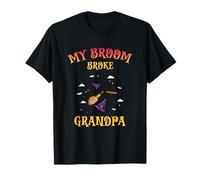 La Mia Scopa Si È Rottà Nonno Strega Retro Divertente Maglietta