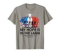 La mia Speranza è nel Lamb Elephant Donkey USA Divertente Scrittura Maglietta