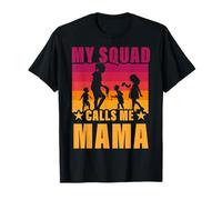La mia squadra mi chiama Mamma Festa della mamma Famiglia Amore Donne Maglietta