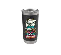 La mia stanza artigianale è il mio posto felice Crafter Bicchiere termico in acciaio inox doppia parete