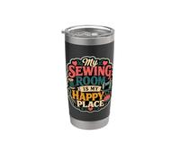 La mia stanza da cucito è il mio posto felice cucito divertente Bicchiere termico in acciaio inox doppia parete