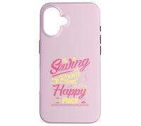 La mia stanza da cucito è il mio posto felice Custodia per iPhone 16