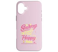 La mia stanza da cucito è il mio posto felice Custodia per iPhone 16 Plus