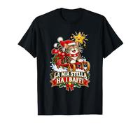 La mia Stella ha i Baffi Regalo di Natale Maglietta