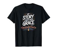 La mia storia inizia con Grace Acts 22 Citazione cristiana Maglietta