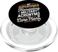 La mia superpotenza tradurre acronimi militari VA Nurse PopSockets PopGrip per MagSafe