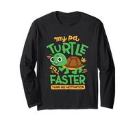La mia Tartaruga per Animali Domestici è Ancora più Veloce Maglia a Manica