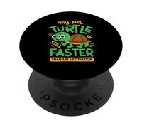 La mia tartaruga per animali domestici è ancora più veloce PopSockets PopGrip Adesivo