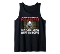 La mia Tecnica di Bowling è Top Secret Divertente Bowling Bowler Canotta