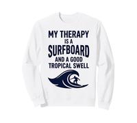 La mia Terapia è tavola da Surf e Surf Tropicale Swell Divertente Felpa