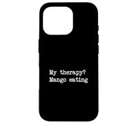 La mia terapia Mango mangiare Divertente Mango Frutta Minimalista Custodia per iPhone 16 Pro